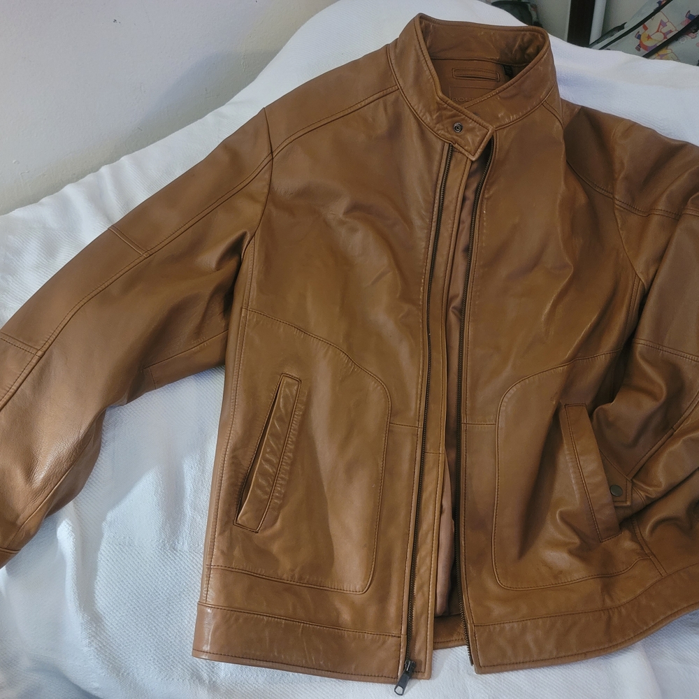 Men's Tan Leather Jacket